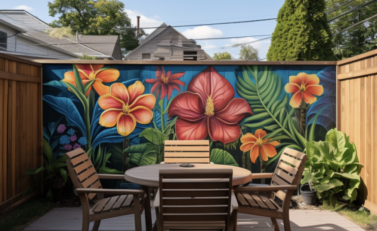 Backyard Mural Ideas for Garden Walls & Fences